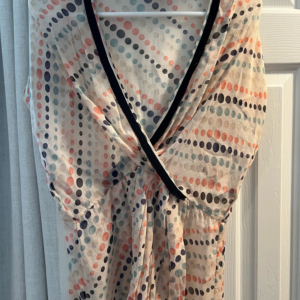 Diane Von Furstenberg Multicolor Sheer Shirt